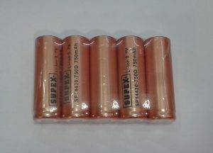 Supex 14430 3.7V 750 mAh Şarjlı Li-Ion Pil 5'li (Başsız)