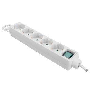 S-link SPG-F05 1.5m 306 Joule Euro Soket 3G1.0mm Tam Bakır 5li Akım Korumalı Beyaz Priz Çoklayıcı - Görsel 2