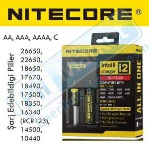 Nitecore i2 İntelli Charger Li-ion  Ni-Mh Ni-Cd Pil Şarj Aleti - Görsel 2