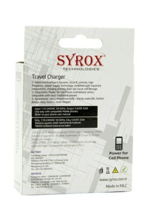 Syrox J02 0.6 A İnce Uç Duvar Şarjı - Görsel 2
