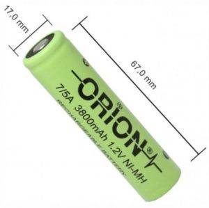 Orion 7/5A 3800 mAh 1.2V NiMh Şarjlı Pil (Başsız) - Görsel 2