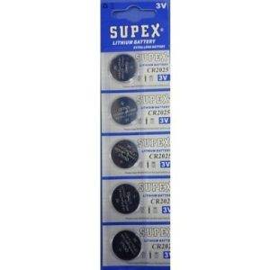 Supex CR2025 Lityum Pil 5'li Set